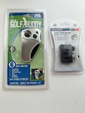 Golf Accessory Bundle Golf Buddy 6-in-1 Tool +
3-in-1 Club Brush Cleaner NWT